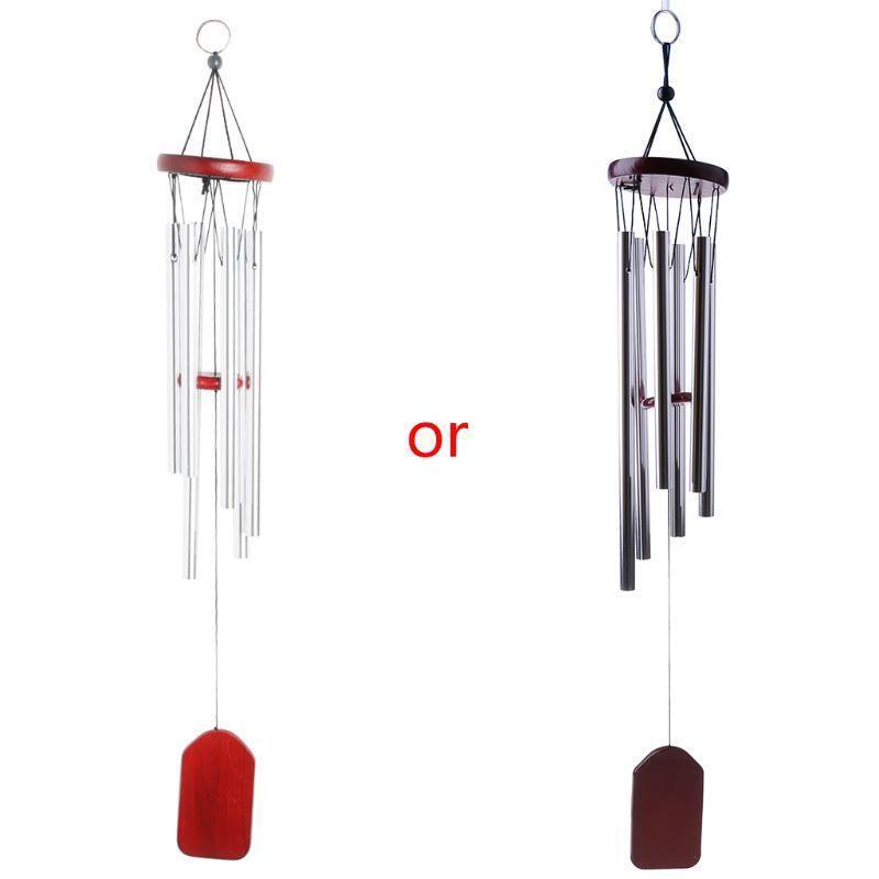Deep Amazing Grace Chapel Church Wind Chime Heavy Duty Windchime Wood Red