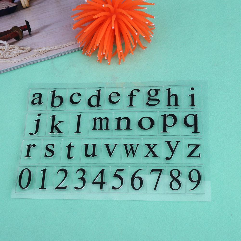 Letter Clear Transparent Silicone Seal DIY Stamp Sheet Photo Album Decor(B)