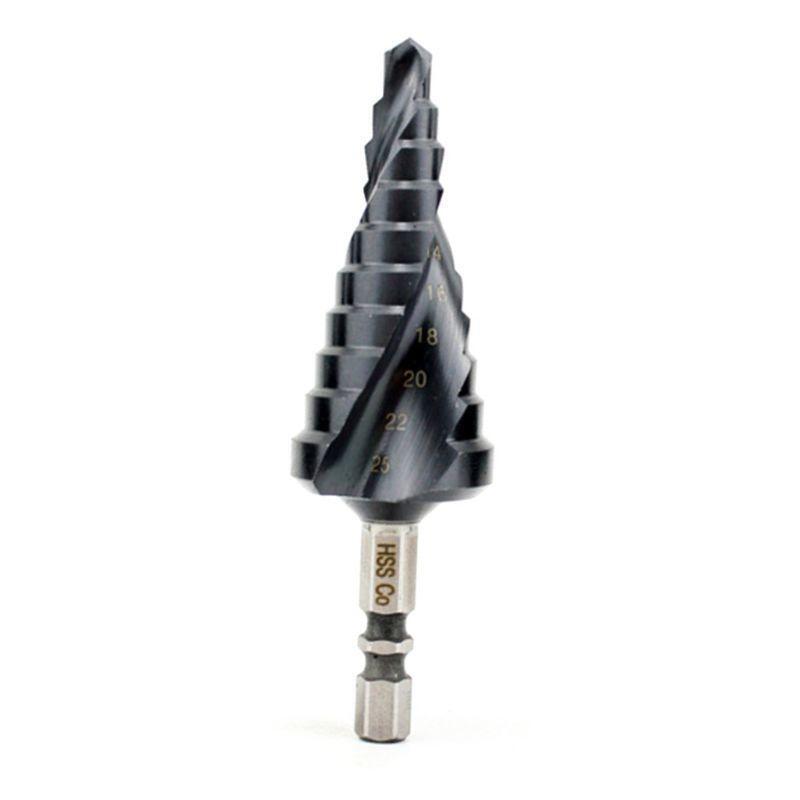 6-25mm HSS Nitrogen Coated M35 Cobalt Step Drill Bit High Speed Steel Spiral