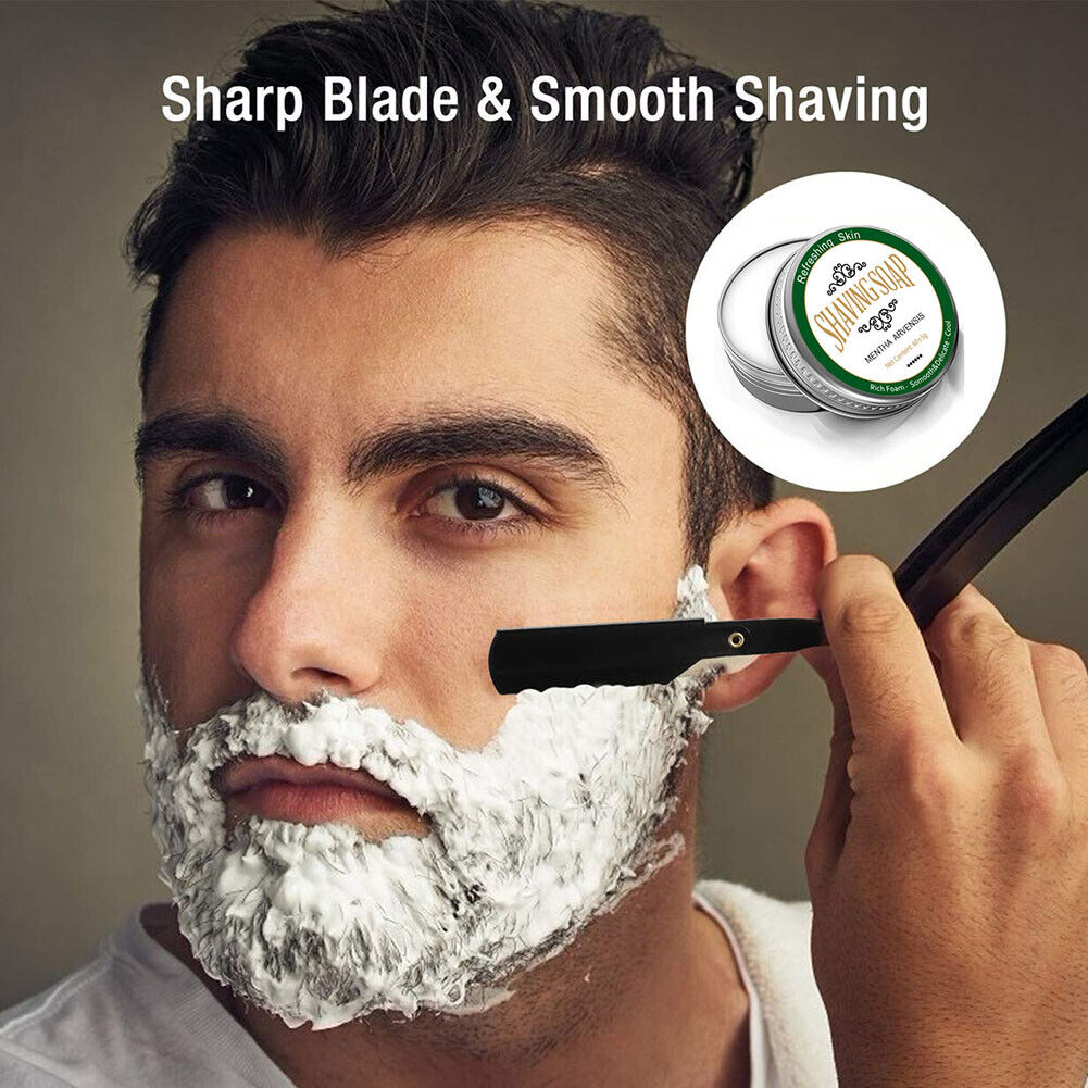 60g Mint Scented Men s Shaving Soap Aluminum Boxed Foam Rich Gentle Not Sti