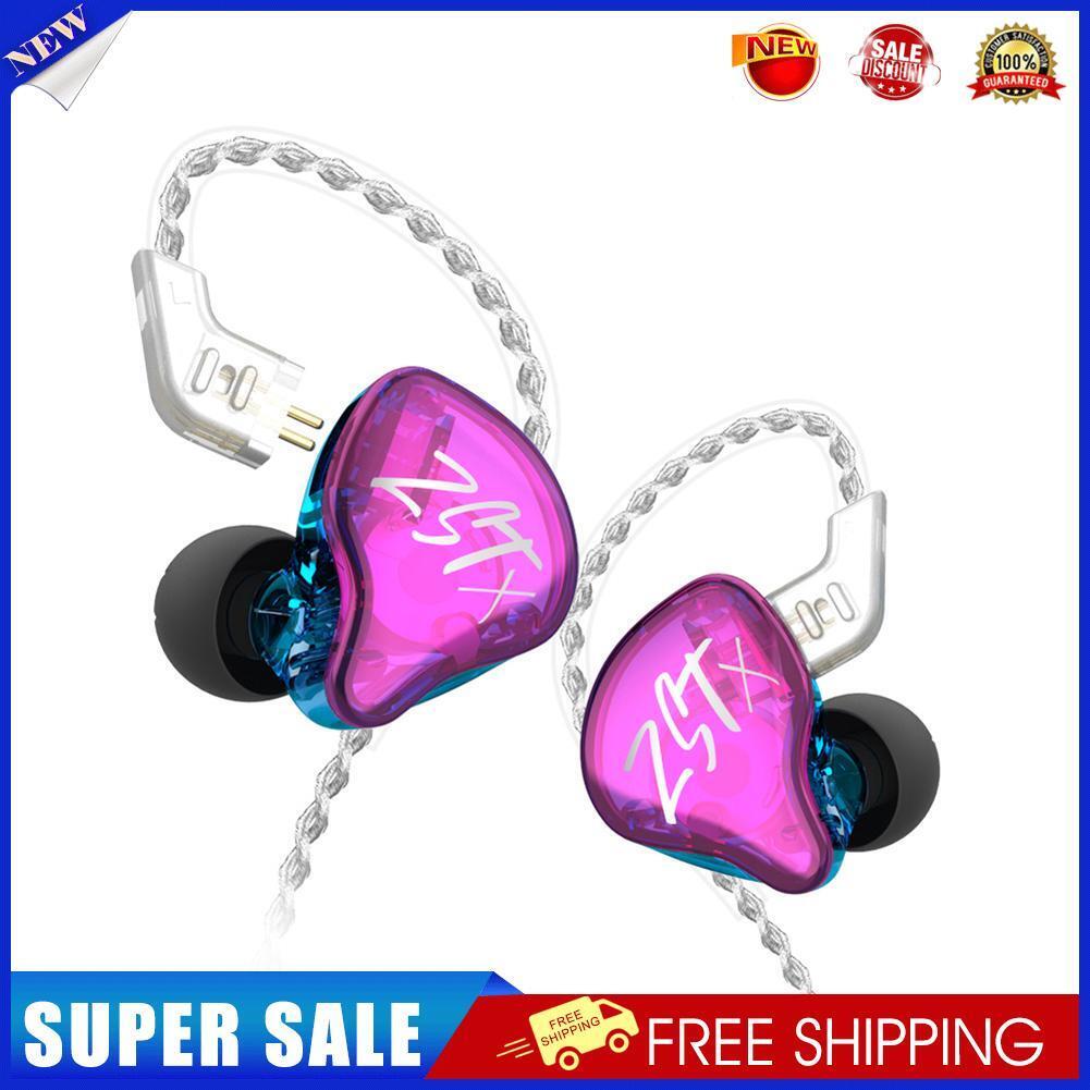 KZ ZST X Hifi Sport Headset Wired In-Ear Gaming Headphones w/o Mic (Purple)