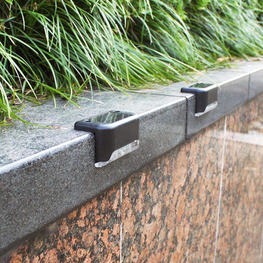 LED Wall Lamps Waterproof Stair Lights Solar Powered Courtyard Street Lamps