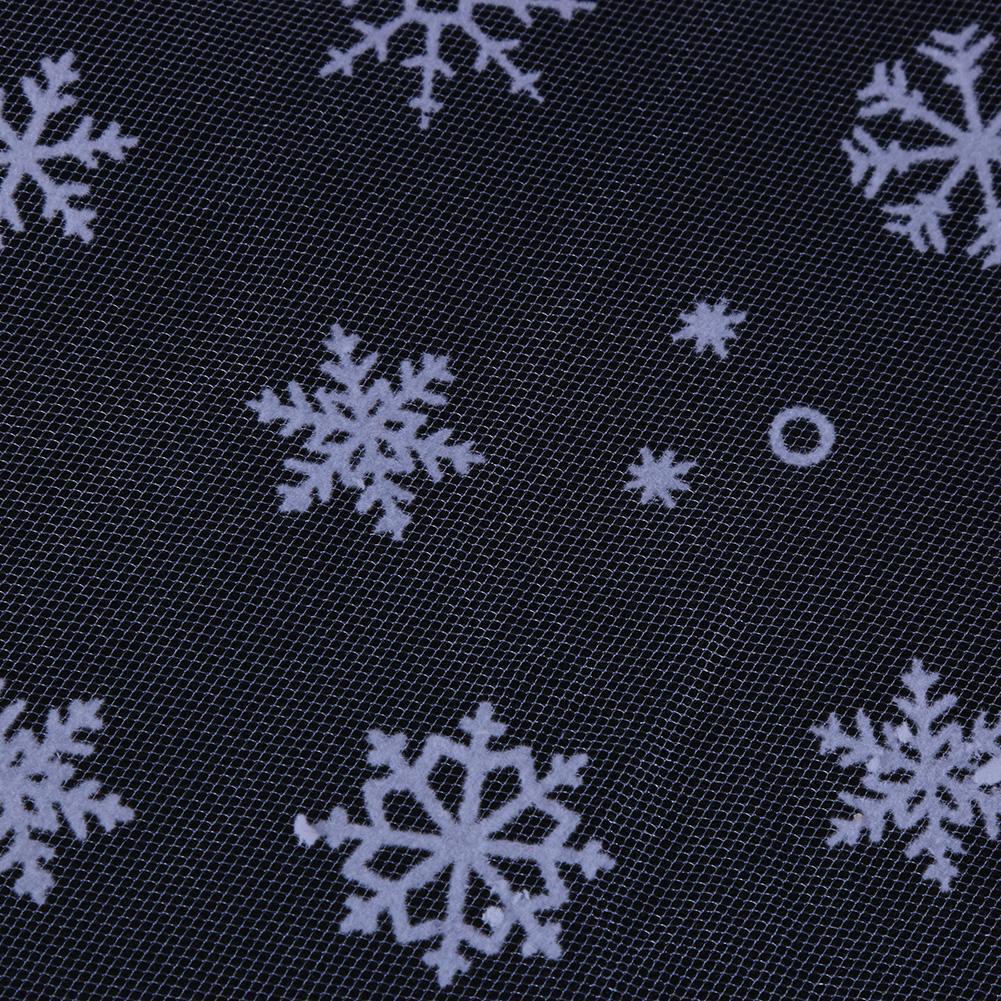 10 Yards Glitter Snowflake Tulle Roll DIY Crafts Wedding Party Decor(White)