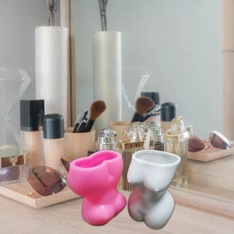 DIY Craft Body Flowerpot Molds Pen Holder Mold for DIY Craft Jewelry Making