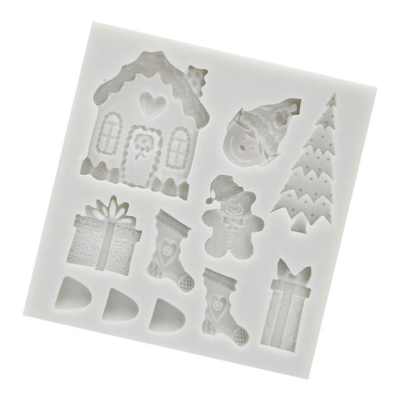 Creative Christmas Series Shape Fondant Cake Silicone Mold Pastry Chocolate Mold