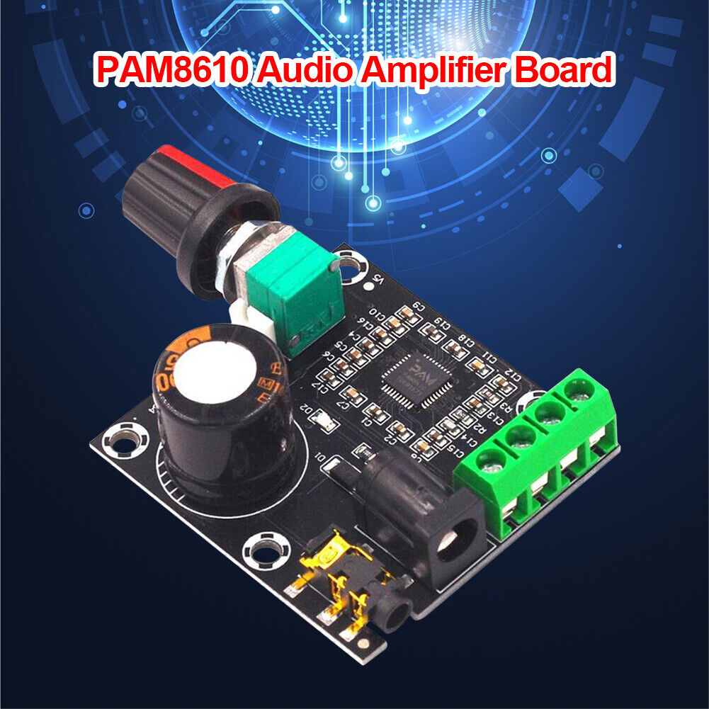 PAM8610 Class D Digital Stereo Audio Power Amplifier Module 15W+15W 12V DC