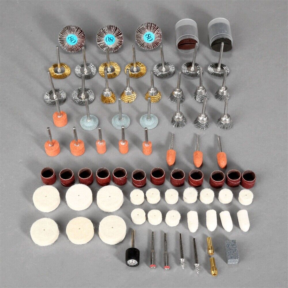145Pc Electric Rotary Tool Attachment Drill Grinder Grinding Sanding Accessories