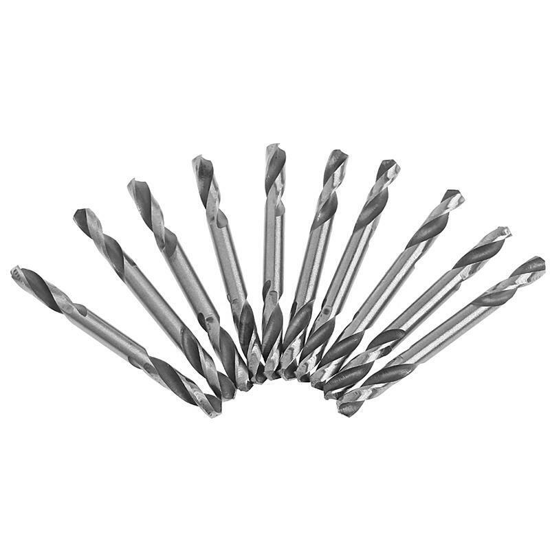 10Pcs 4.5mm HSS Double Ended Spiral Torsion Drill Tools Drill Set