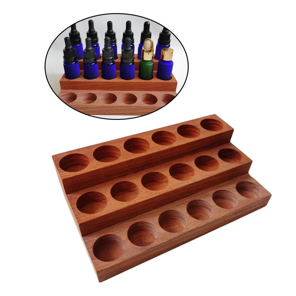 Oils Storage Rack Display Holder 18 Slots Shelf for Presentation