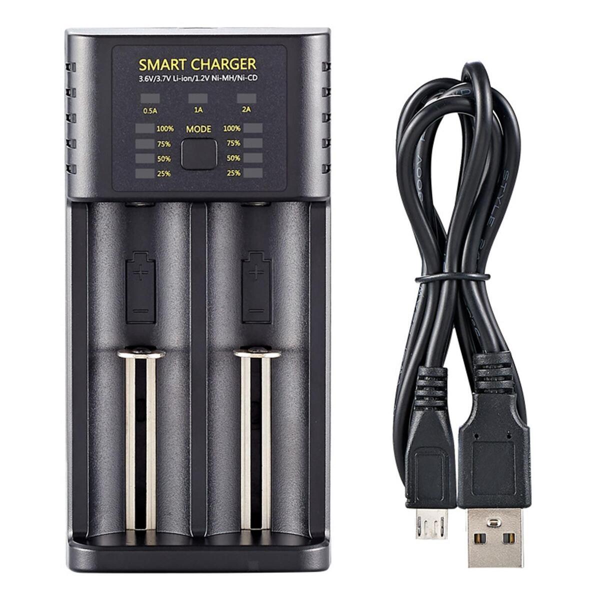 Dual Slot Intelligent Battery Charger Universal for Li-Ion/Imr AA/AAA 10400
