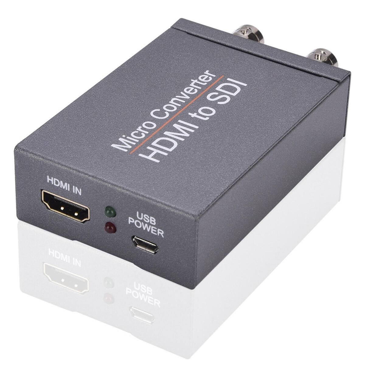 1080P HDMI to SDI Converter 2.970 Gbit/s 3G-SDI for Camera Home Theater Gray