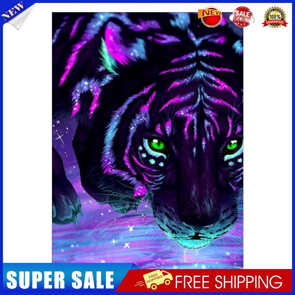Tiger 5D DIY Full Drill Diamond Painting Embroidery Kits Needlework Decor