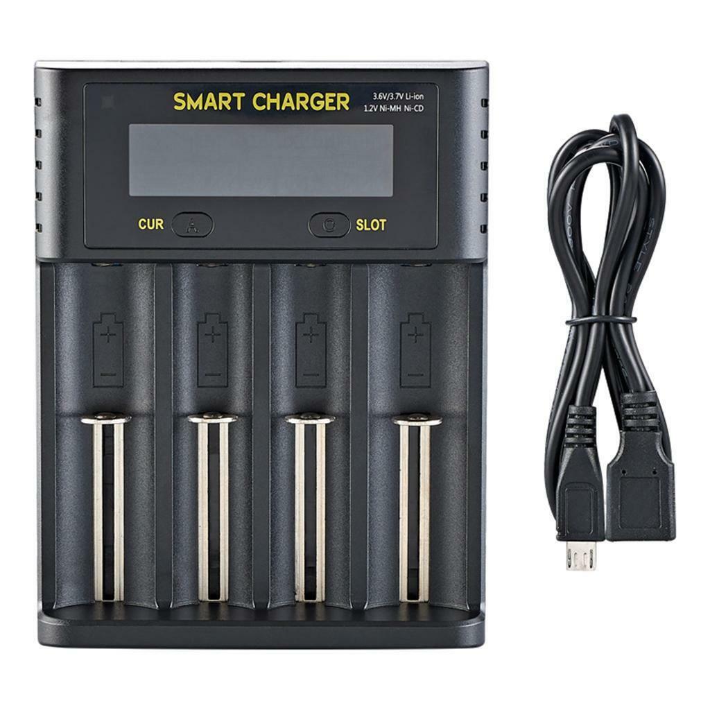 Batteries Charger 4 Slot Fast Charging for  Batteries 18650 25500 AA