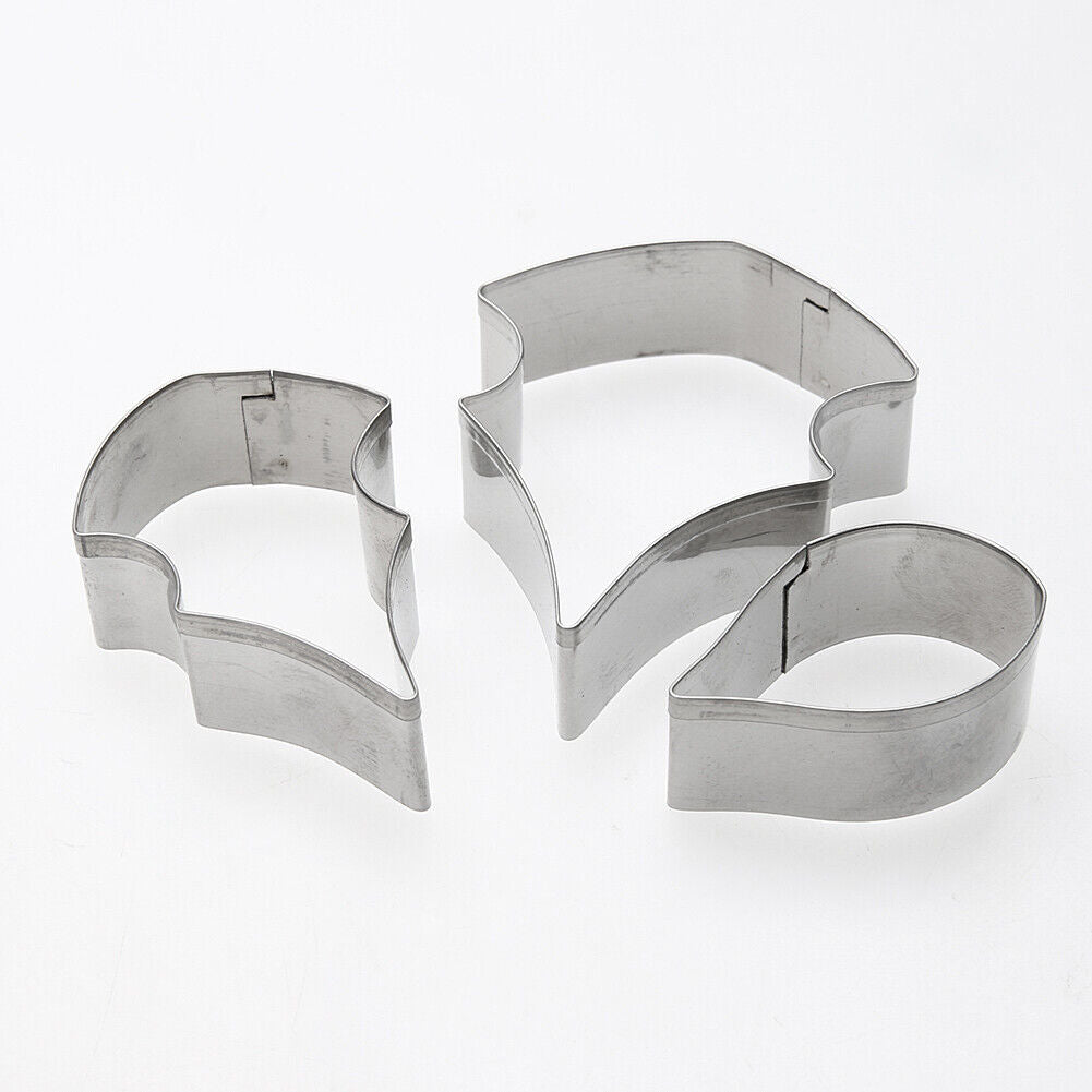 3pcs/set Poinsettia Sugarcraft Cutters Set Stainless Steel Cake Cutters