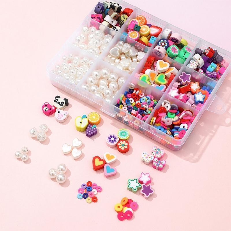 Jewelry Making Beads Smooth Edges Sharpless Polymer Clay Durable Strong 12 Grids