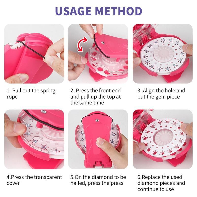 Girls Glam Styling Tool Gem Refills 180 Gems Hair Clothes Bags Decoration Supply