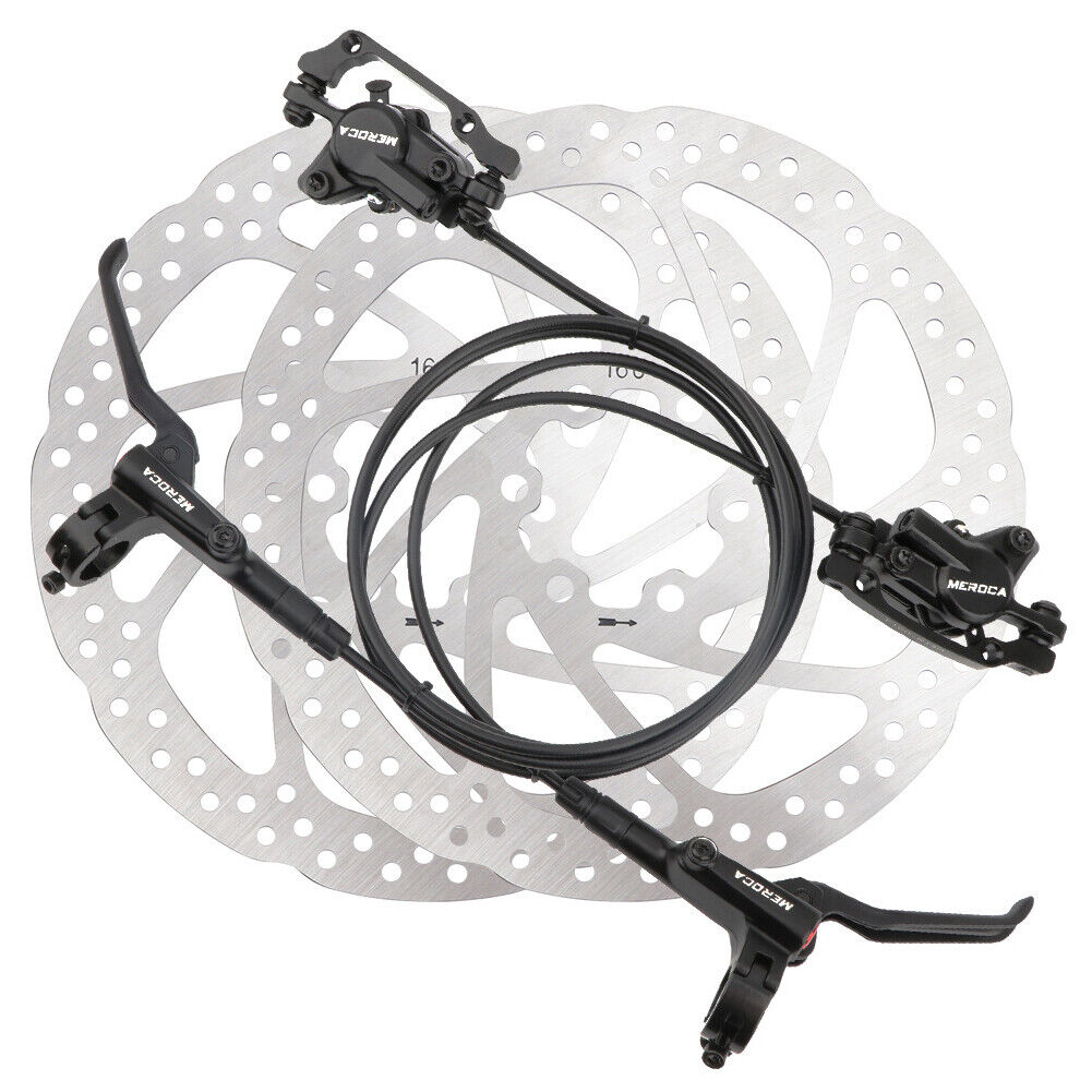 MTB Bike Hydraulic Disc Brake Set with Rotors+Bolts (Left Rear+Right Front)