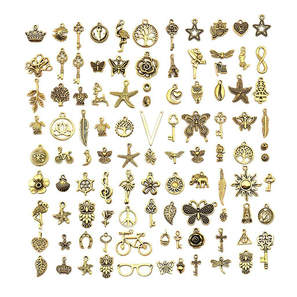 100Pcs/Set Animals Pendant Charms Owl Charms Pendants Charms for Jewelry