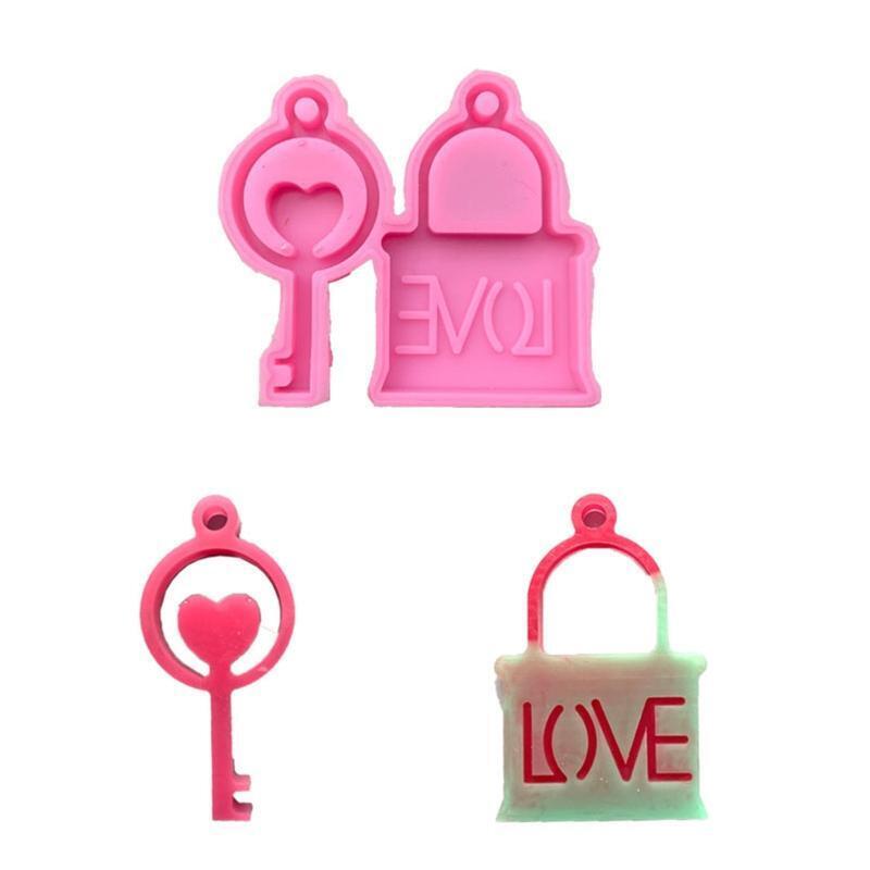 Key Lock Shapes Silicone Mold Jewelry Making Mould Necklace Epoxy Pendant