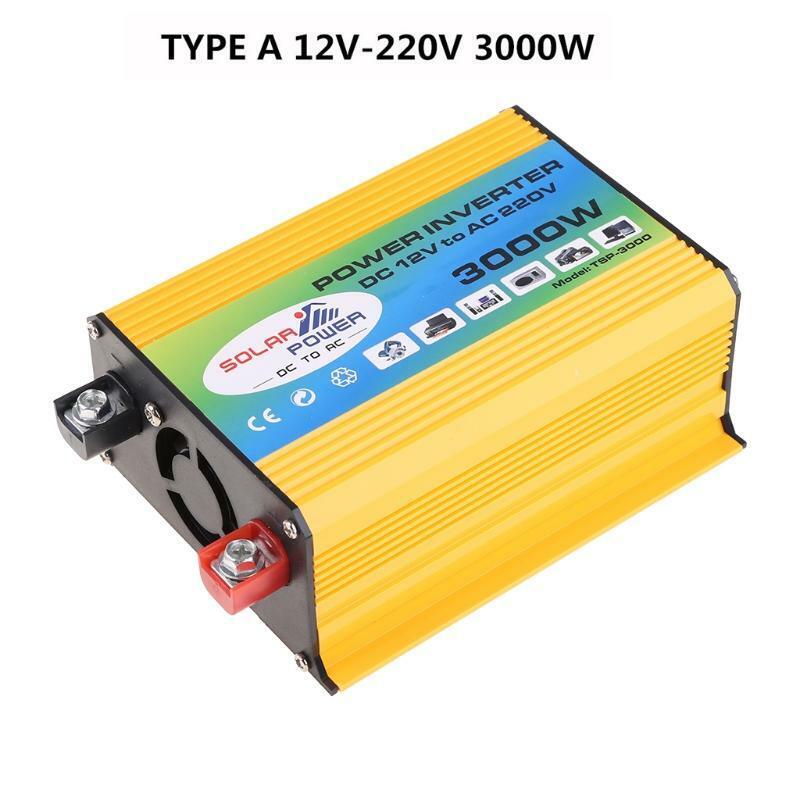 Boat Car 3000W Converter Power Inverter DC 12V to AC 220V Invertor USB Charger
