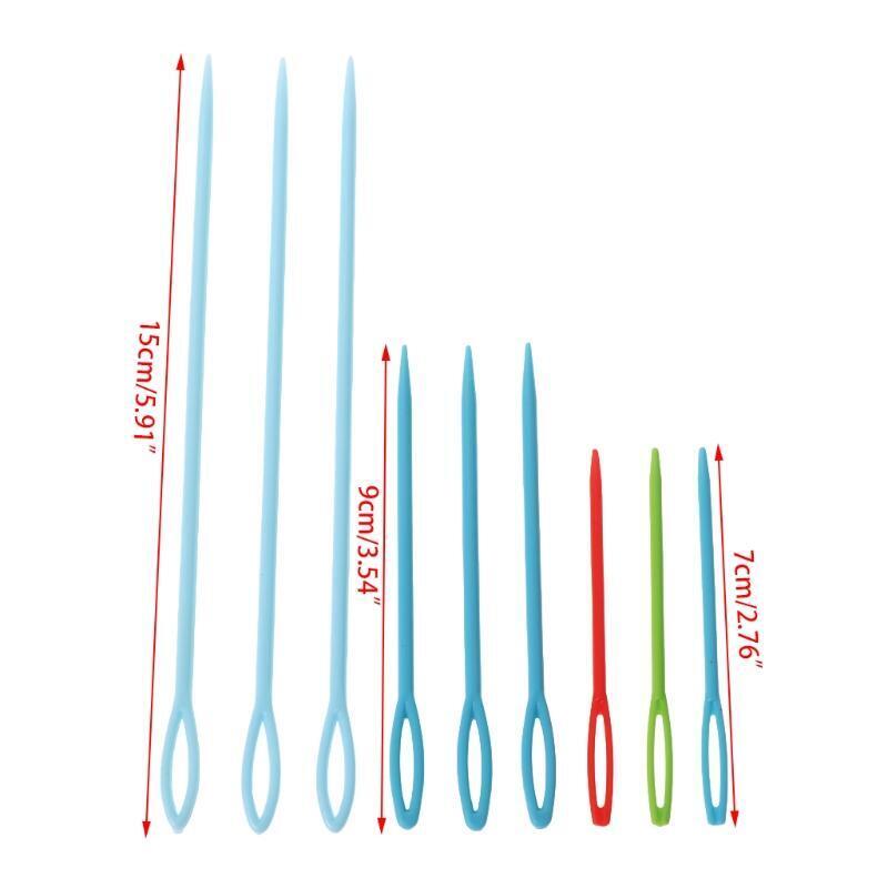 Plastic Sewing Needles Set of 9 Beginner Starter Mother Projects Crafts