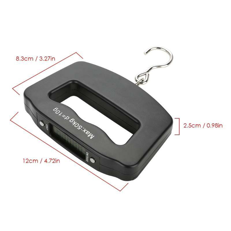 LCD Display Electronic Hanging Scale 50Kg 110 Lb with Sturdy Nylon Sling