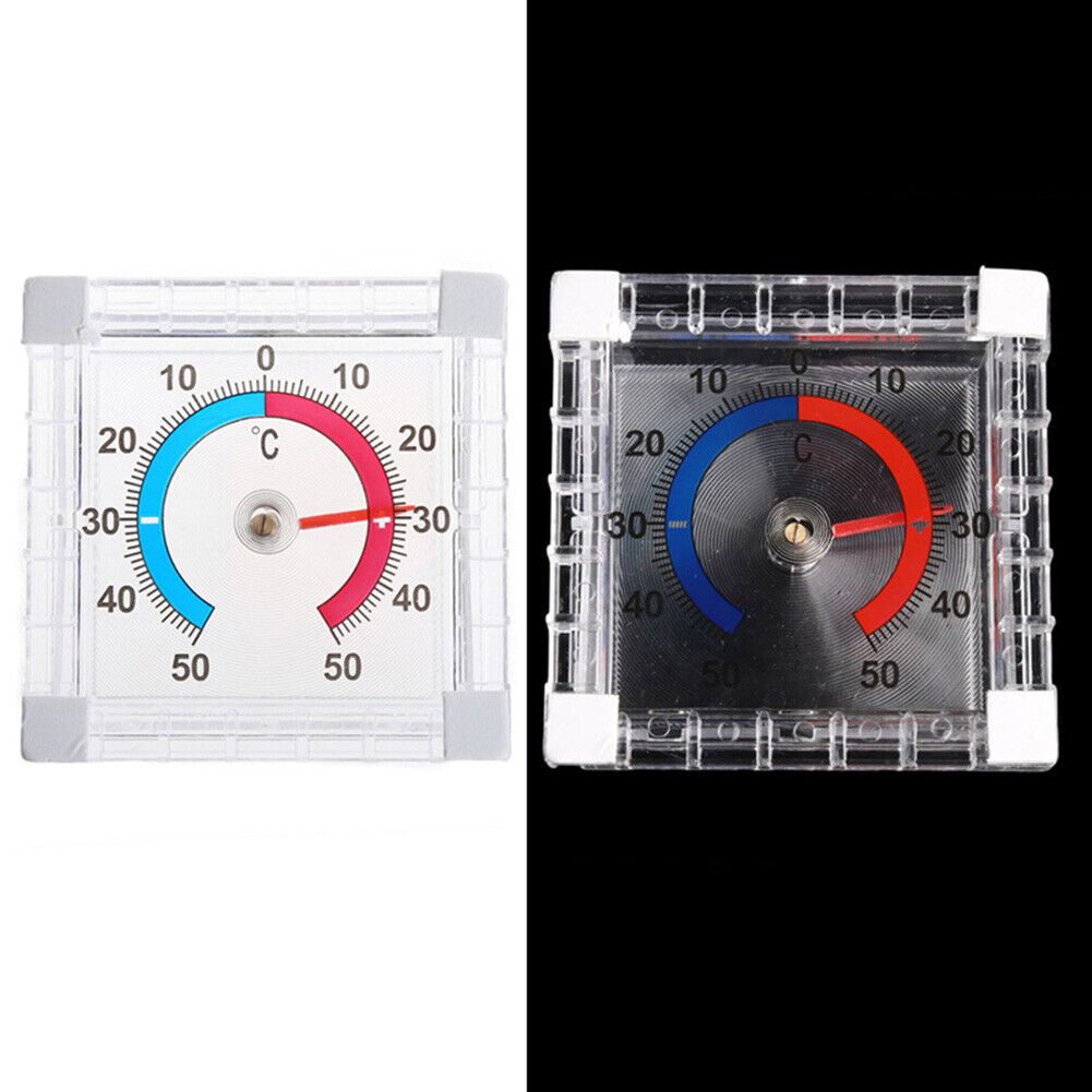 Square Plastic Window Indoor Outdoor Digital Thermometer Temperature Meter