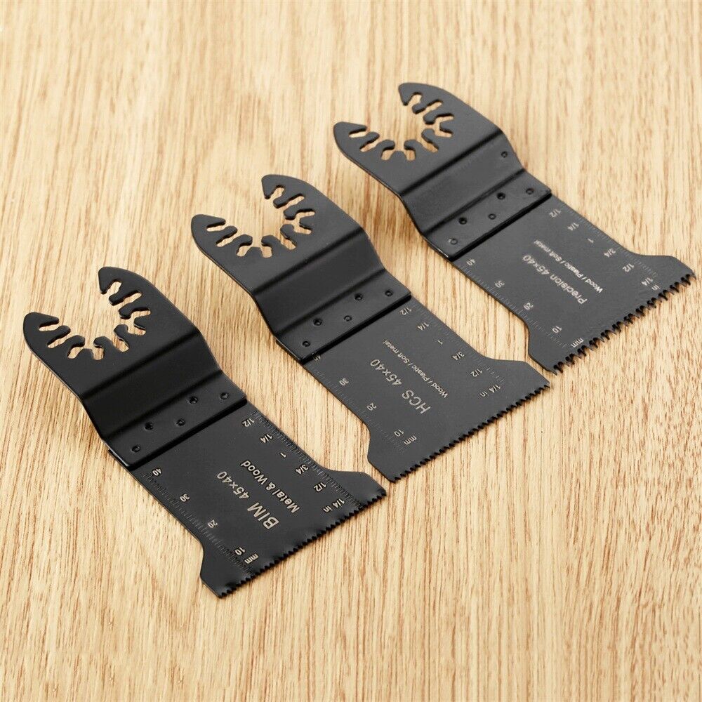 3pcs Pro HCS Precision E-Cut/Bi-metal Saw Blades Cutting Oscillating Multi Tool