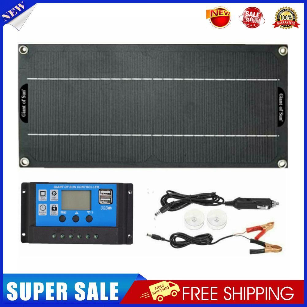 30W Solar Panel Kit 18V Battery 100A Charger Controller for Car RV Outdoor