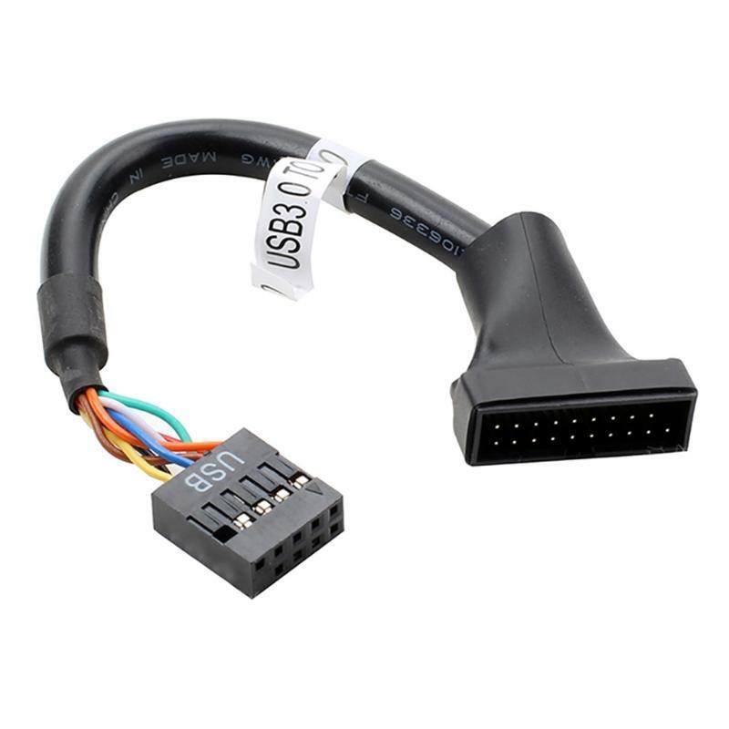 Cable Converter USB 3.0 19 Pin Female to 2.0 9 Pin Male Convertor Motherboard