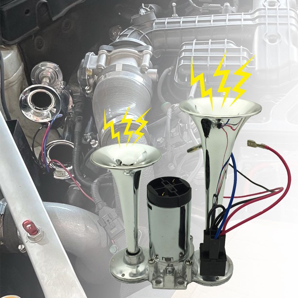 Trains Lorrys Boat Dual Trumpet Electric Horn Kit Dual Trumpet Car Air Horn Kit