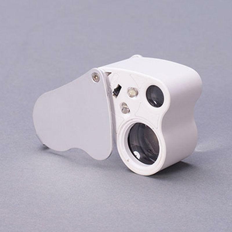 60X 30X Glass Magnifying Magnifier Loop Jewelry Loupe with LED Light Hot