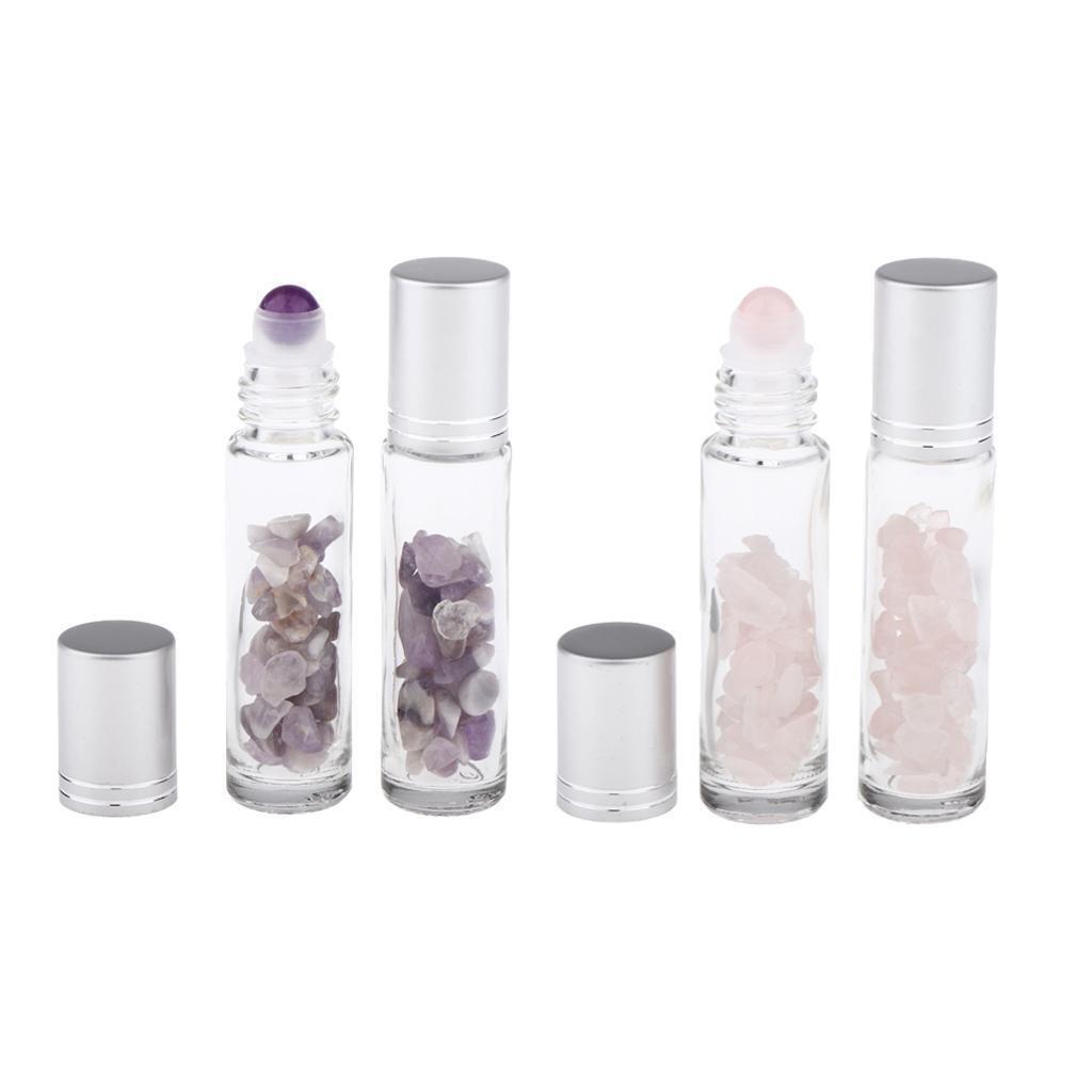 4Pcs 10ml Essential Oils Perfume Liquids Aromatherapy Roll-on Bottles Tubes