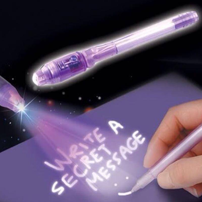 Colorful Invisible Ink Pen Magical Ink Pen with UV Light Xmas Gift Bags Filler
