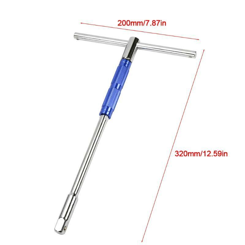 T-type Handle Socket Wrench Deep Reach Nut Driver Soft Grip T-bar Auto Repair