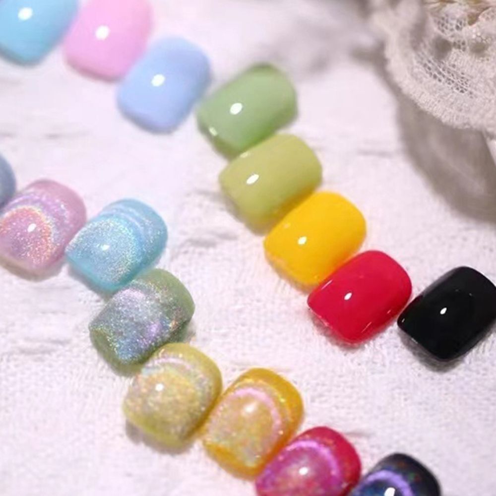 Cat Eye Nail Gel Holographic Glitter Magnetic Gel Colorful Reflective Glitter