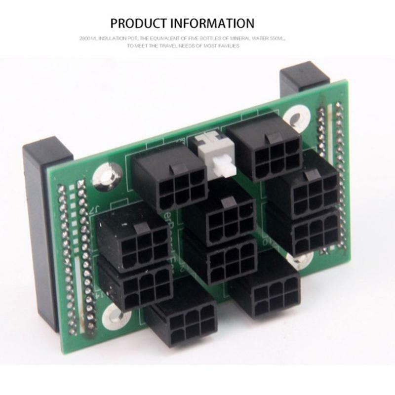 Professional Dual Power Supply Breakout Adapter Board 2 x PSU 10 x 6Pin Adapter