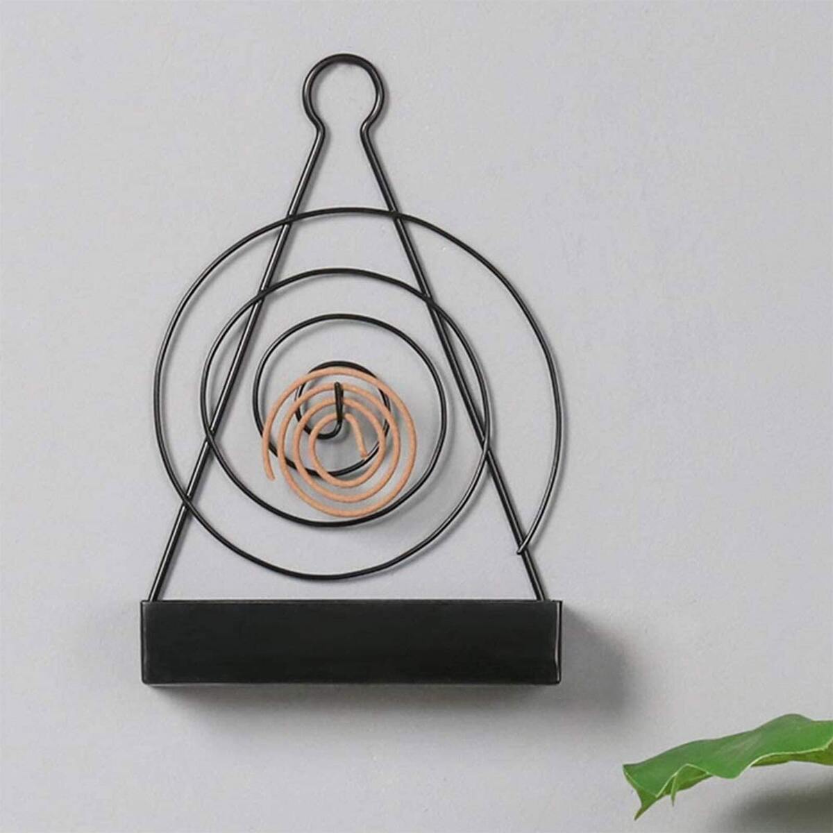 Mosquito Coil Holder - Iron Nordic Hanging Incense Burner Holder - Black