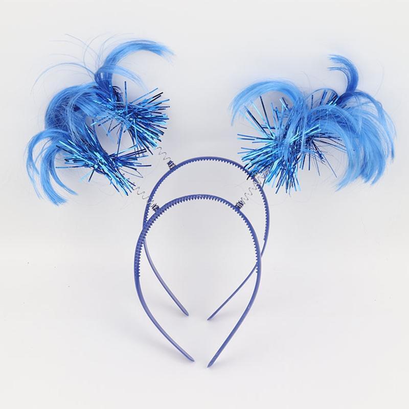 Royal Blue Wig Headband Girl Performance Hair Clip Antenna Head Band Headwear