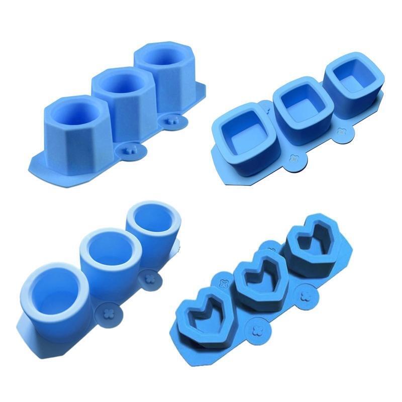Round Candle Jar Silicone Molds for DIY Cement Concrete Plaster Square Mould