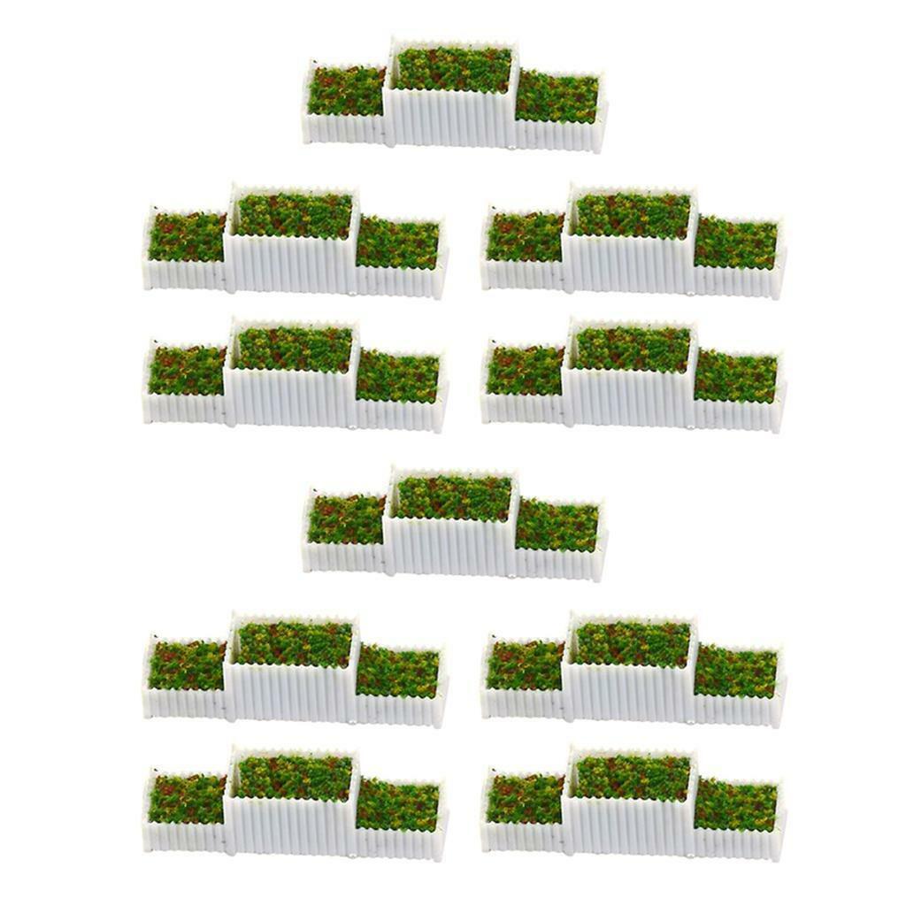 10x Plastic  1:150 Flower Beds Plant  for Parking Building