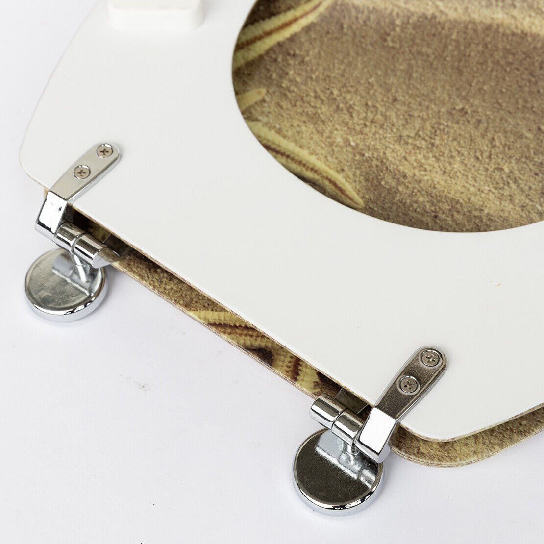 Toilet Seat Lid Hinge with Screws Bolts Nuts Replacement Set