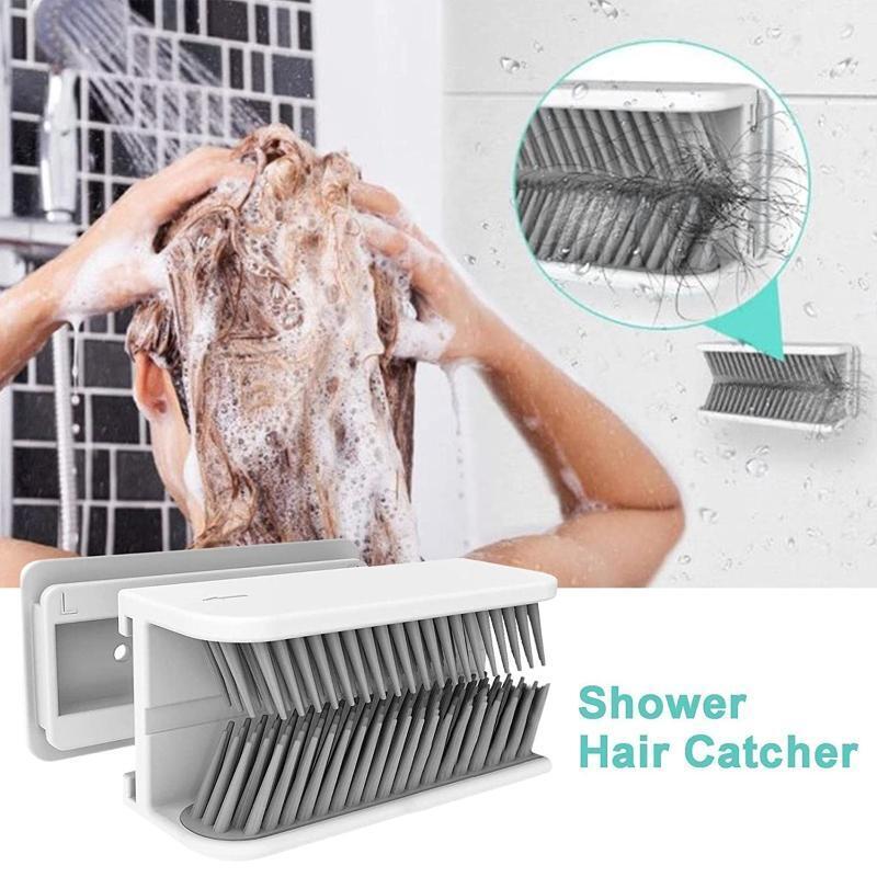 Self Adhesive Shower Hair Catcher Bathtub Filter Hair Catcher Easy to Remove