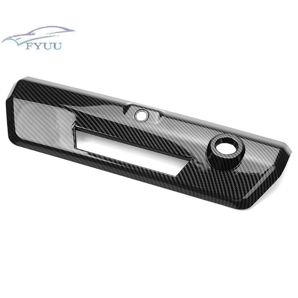 Glossy Carbon Fiber Look Rear Tailgate Door Handle Cover Trim For Ford F150 2021