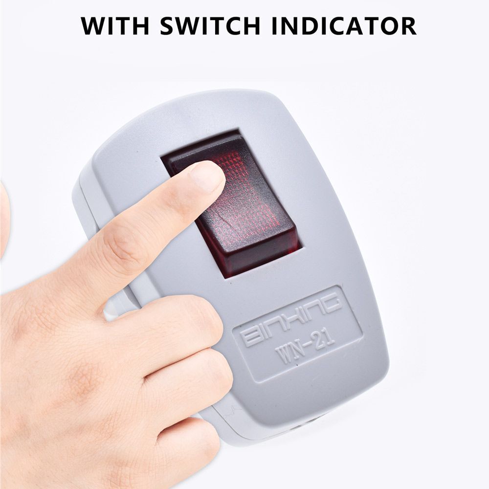 ON-OFF Rewireable Power Plug Receptacle Connector Plug Adapter Power Swtich