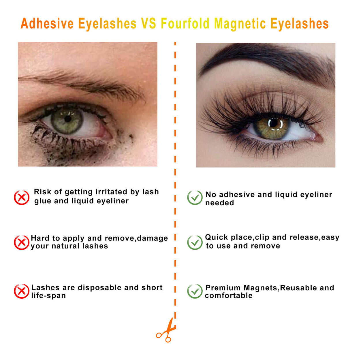Eyelashes Magnetic Lashes Without Eyeliner No Glue No Liquid Eyeliner Needd