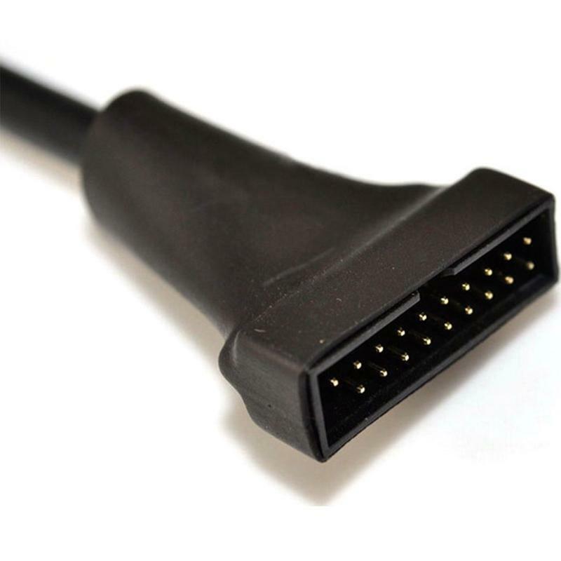 USB 2.0 9-Pin Housing Male To USB 3.0 20-Pin Motherboard Female Adapter Cable