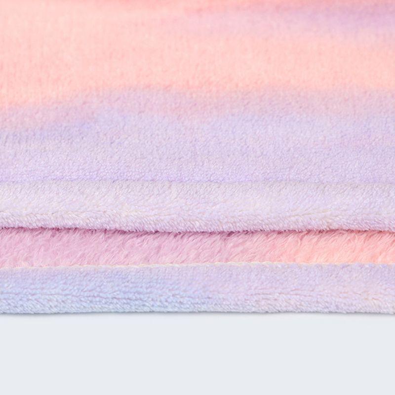 Hair Drying Towel Absorbent Coral Velvet Rainbow Tie-Dye Bath Shower Hat Turban