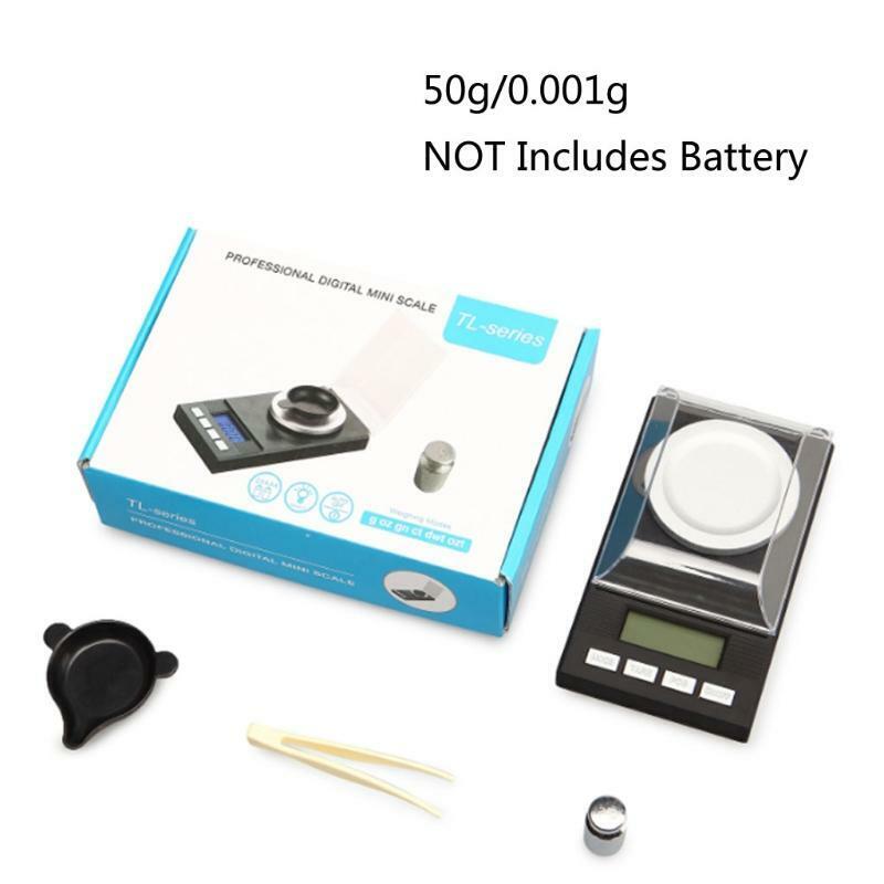 Digital Milligram Scale 50g/ 0.001g Portable Jewelry Scale LCD Backlit Tare
