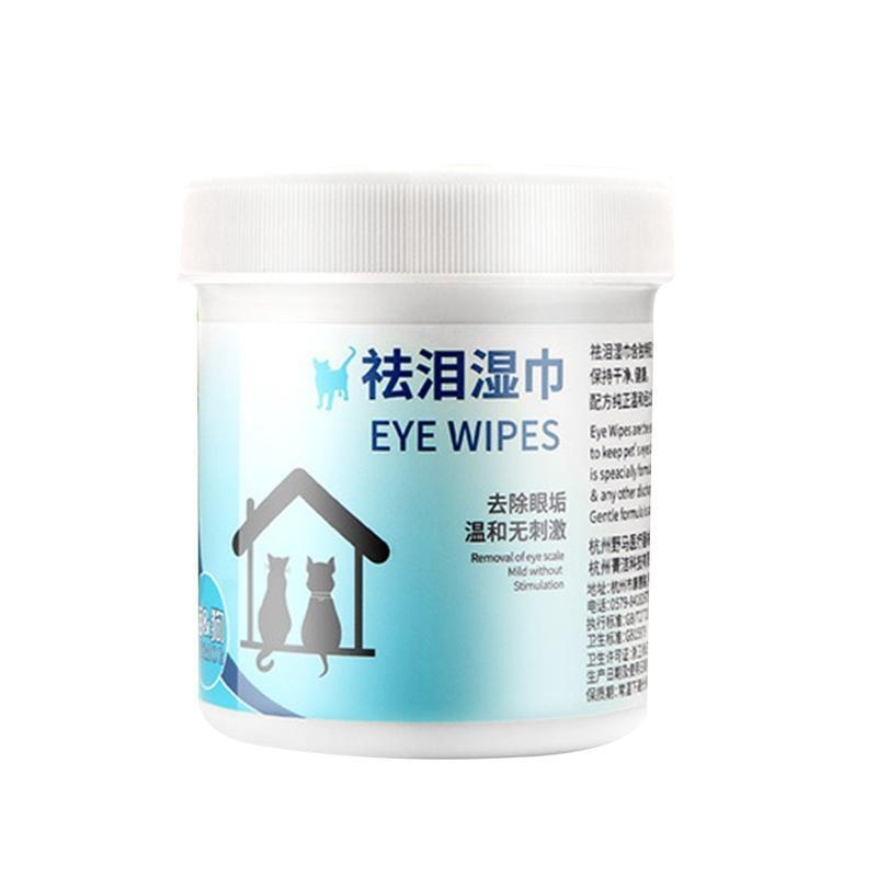 100Pcs/Can Pet Eye Wet Wipes Dog Cleaning Paper Towels Cat Tear Stain Remover